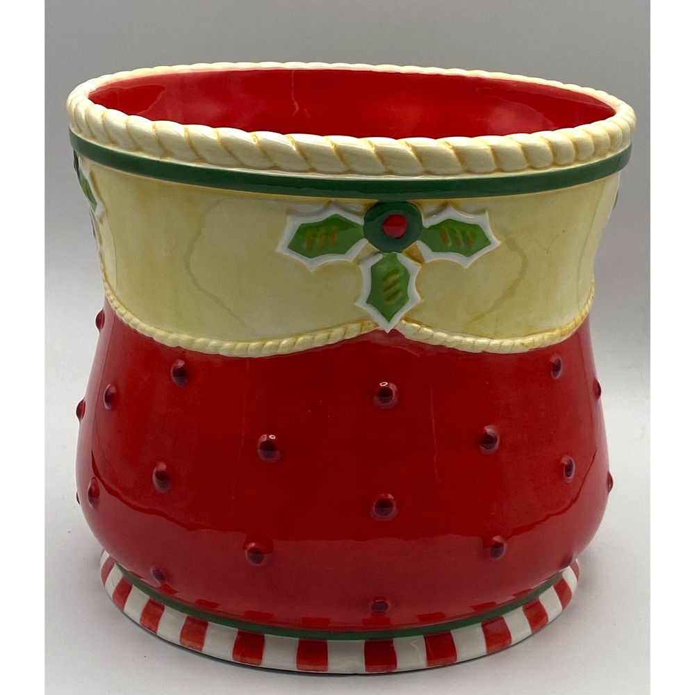 Mary Englebreit Twas Christmas Planter Flowerpot Utensil Holder‎ NIB